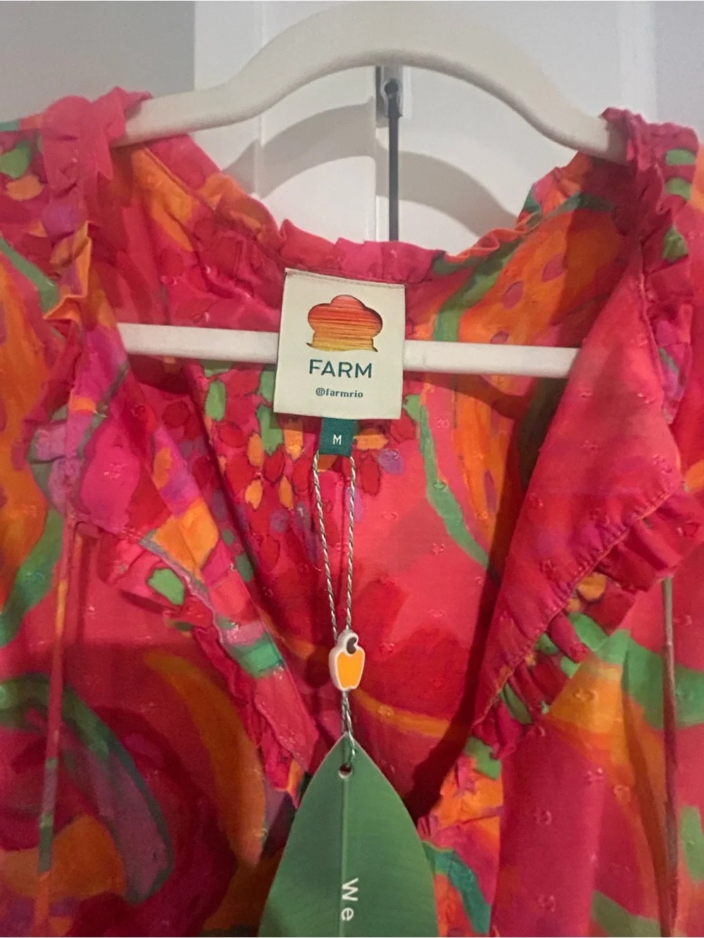 FARM Rio Pink, Orange & Green Floral Mini Dress - Picture 2 of 5